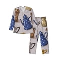 thumbnail image 1 of Lsque Antique Vintage Teapot Coffee Grinder Pattern Long Sleeve Pajama Set for Men - Soft 2-Piece Sleepwear and Loungewear Set with Pockets, Comfy Nightwear-Small, 1 of 7