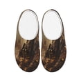 thumbnail image 1 of Lsque Apocalyptic Skull Soldier Pattern Womens Comfort Cotton on Scuff With Memory Foam and Anti-skid Sole Slipper-35/36, 1 of 7