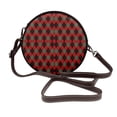 thumbnail image 1 of Lsque Argyle Plaid Pattern Shoulder Bag – Microfiber Leather Crossbody with Detachable Strap & Handle Ring, Waterproof & Durable, Elegant Everyday Carry, 1 of 5
