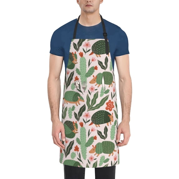 Lsque Armadillo Waterproof Apron Chef Aprons for Men Heavy Duty Chemical Work Apron Extra Long Grilling Aprons with Adjustable Bib Apron