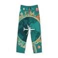 thumbnail image 1 of Lsque Around The Planet Print Men's Pajama Pants, Lounge Pant - Comfortable Home Wear,Elastic Waistband, Stylish Design-X-Large, 1 of 9
