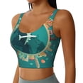 thumbnail image 1 of Lsque Around The Planet Printed Women'S Sports Bra, Compression, Moisture Wicking, High-Impact Sports Bra For Women,Supportive sports bra-XX-Large, 1 of 9