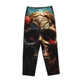thumbnail image 1 of Lsque Artistic Flower Butterfly Skull Print Women's Pajama Pants, Lounge Pant - Comfortable Home Wear,Elastic Waistband, Stylish Design-X-Large, 1 of 9