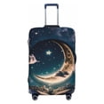 thumbnail image 1 of Lsque Artistic Starry Sky Moon Book Printed Luggage Cover, Travel Luggage Protector,Scratch and Dirt Resistant, Fits 18-32 Inch Luggage - Large, 1 of 9
