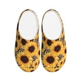 thumbnail image 1 of Lsque Artistic Zebra Print Sunflower Pattern Womens Comfort Cotton on Scuff With Memory Foam and Anti-skid Sole Slipper-40/41, 1 of 7