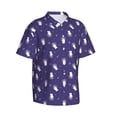 thumbnail image 1 of Lsque Astronaut Rabbit pattern Hawaiian Shirt for Men, Unisex Summer Beach Casual Short Sleeve Button Down Shirts-Small, 1 of 9