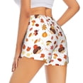 thumbnail image 1 of Lsque Autumn Maple Leaf with Hedgehog Printed Women's Running Shorts with Liner Pockets,Elastic Quick Dry Workout Athletic Gym Yoga Shorts,Womens High Waist Shorts-X-Large, 1 of 9