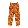 thumbnail image 1 of Lsque Autumn Maple Leaf Pile Print Men's Pajama Pants, Lounge Pant - Comfortable Home Wear,Elastic Waistband, Stylish Design-Large, 1 of 9