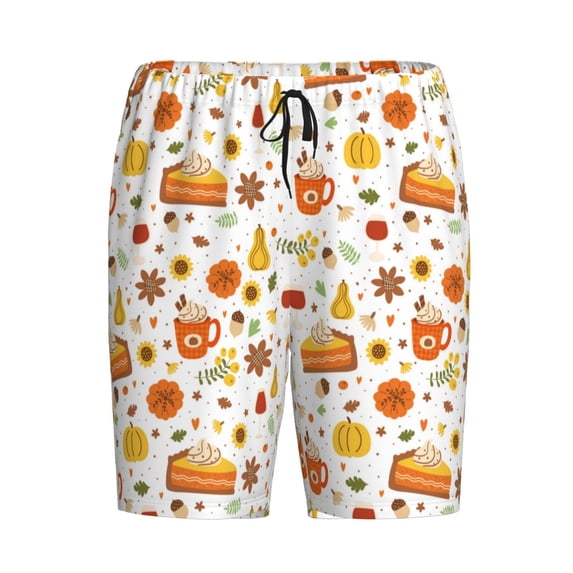 Lsque Autumn Mens Sleep Pajama Shorts,Short Pajama Pants, Cotton Ultra-Soft Knit-3X-Large