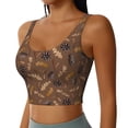 thumbnail image 1 of Lsque Autumn Pinecone Plants Printed Women'S Sports Bra, Compression, Moisture Wicking, High-Impact Sports Bra For Women,Supportive sports bra-XX-Large, 1 of 9
