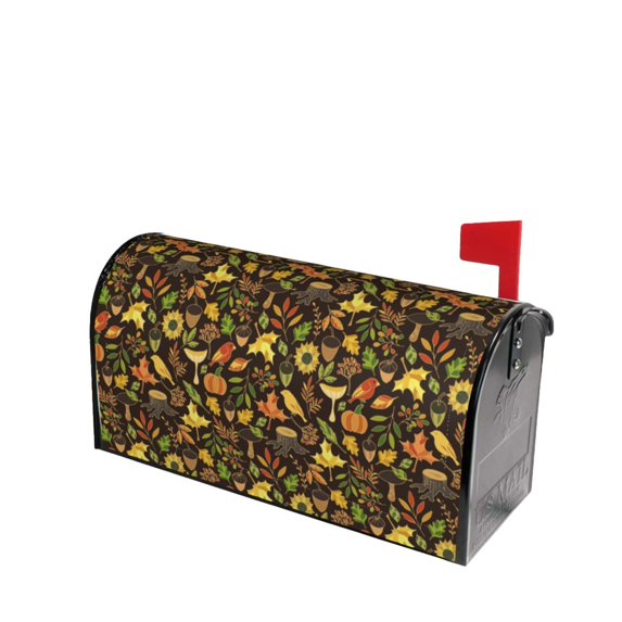 Lsque Autumn Plants Maple Tree Vintage Mailbox Cover Standard Size ,Magnetic Mailbox Covers Post Wraps Letter Box Cover -25.5x21 in