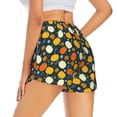 thumbnail image 1 of Lsque Autumn Pumpkin Maple Leaf Plants Printed Women's Running Shorts with Liner Pockets,Elastic Quick Dry Workout Athletic Gym Yoga Shorts,Womens High Waist Shorts-Large, 1 of 9