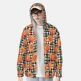 thumbnail image 1 of Lsque Autumn Pumpkins Gingham UPF 50+ Lightweight Sun Protection Men's Women's Long Sleeve Shirt, Hoodie Performance -X-Large, 1 of 9