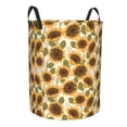 thumbnail image 1 of Lsque Autumn Sunflowers pattern Laundry Hamper Basket, Tall Woven Rope Hamper Basket for Clothes, Lightweight Storage Basket, Collapsible Waterproof-Medium, 1 of 8