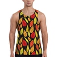 thumbnail image 1 of Lsque Autumn With Leaves Pattern Mens Tank Tops Muscle Athletic Quick Dry Sleeveless Workout Fitness T Shirts Beach Tank Top, Loose-fit Sleeveless Shirt for Men-4X-Large, 1 of 7