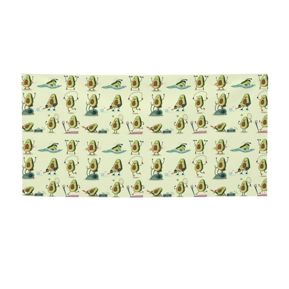 Lsque Avocado for Exercise Pattern Party Banner, Festive Banner , Holiday Celebrations and Events for Carnival Birthday Party Festival Decorations-Medium