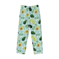 thumbnail image 1 of Lsque Avocado Flowers And Leaves Print Men's Pajama Pants, Lounge Pant - Comfortable Home Wear,Elastic Waistband, Stylish Design-Small, 1 of 9