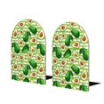thumbnail image 1 of Lsque Avocado Green Striped Printed Wood Bookends,Non-Skid Bookend for Shelves,Heavy Duty Support Bookends,Non-Slip Foam Pads for Office, Home, and Library,1 Pair, 1 of 8