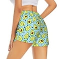 thumbnail image 1 of Lsque Avocado and Hearts Printed Women's Running Shorts with Liner Pockets,Elastic Quick Dry Workout Athletic Gym Yoga Shorts,Womens High Waist Shorts-Medium, 1 of 9