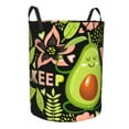 thumbnail image 1 of Lsque Avocado Keep Calm pattern Laundry Hamper Basket, Tall Woven Rope Hamper Basket for Clothes, Lightweight Storage Basket, Collapsible Waterproof-Small, 1 of 8