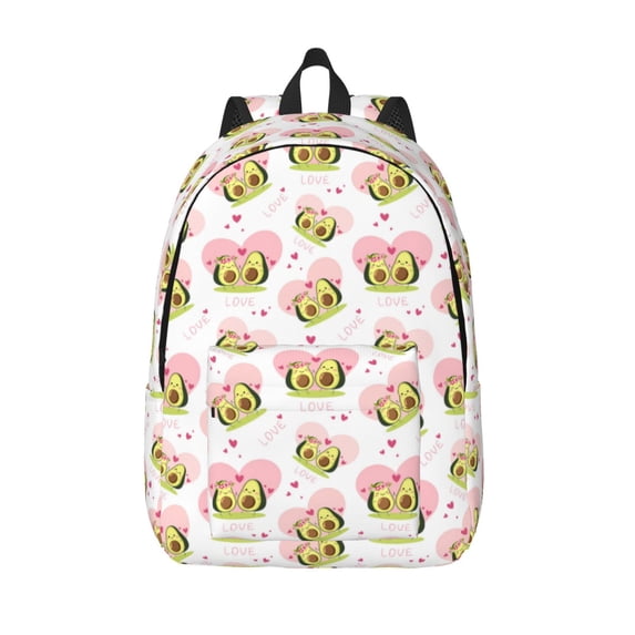 Lsque Avocado Lovers Pattern Canvas Daypack, Durable Backpack, High-quality Versatile Backpack,Vintage Compact Backpack-Small