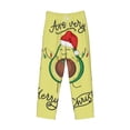 thumbnail image 1 of Lsque Avocado Merry Christmas Print Men's Pajama Pants, Lounge Pant - Comfortable Home Wear,Elastic Waistband, Stylish Design-X-Large, 1 of 9