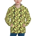 thumbnail image 1 of Lsque Avocado Patten Youth Hoodie Sweatshirt Pullover with Kangaroo Pocket Boys and Girls Hoodie Warm Hoodie for Kids-X-Large, 1 of 6