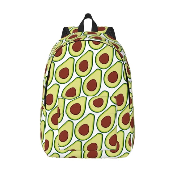 Lsque Avocado Pattern Canvas Daypack, Durable Backpack, High-quality Versatile Backpack,Vintage Compact Backpack-Medium
