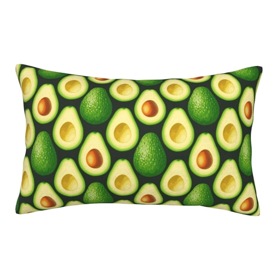 Lsque Avocado Pattern Pillow Case – Soft & Cozy Throw Pillow Cover, Hypoallergenic Cushion Case for Sleeping Women with Envelope Closure-16"x24"