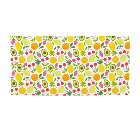 Lsque Avocado And Pineapple Pattern Party Banner, Festive Banner , Holiday Celebrations and Events for Carnival Birthday Party Festival Decorations-Small