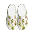 thumbnail image 1 of Lsque Avocado Playing Music Pattern Womens Comfort Cotton on Scuff With Memory Foam and Anti-skid Sole Slipper-39/40, 1 of 7