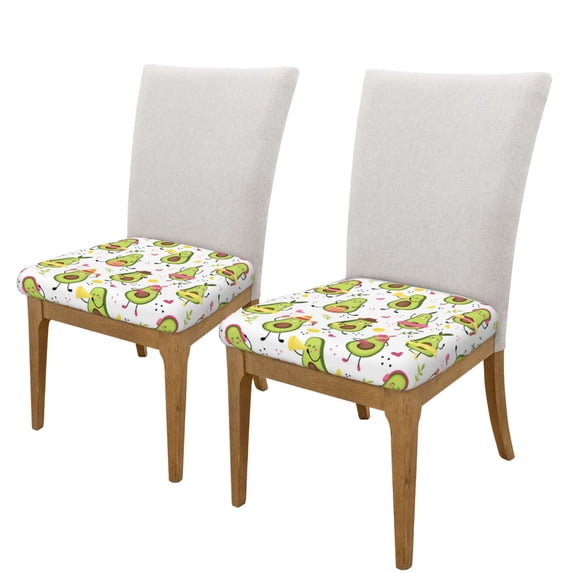 Lsque Avocado Playing Music Printed Square Couch Cushion Covers, Floral Sofa Cushion Covers Replacement, Stretch Couch Covers for Couch-16.9in