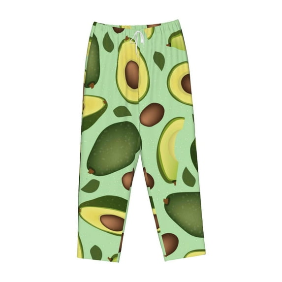 Lsque Avocado With Seeds Print Women's Pajama Pants, Lounge Pant - Comfortable Home Wear,Elastic Waistband, Stylish Design-Small