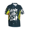 thumbnail image 1 of Lsque Avocado in Space1 pattern Hawaiian Shirt for Men, Unisex Summer Beach Casual Short Sleeve Button Down Shirts-XX-Large, 1 of 9