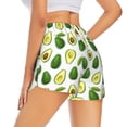 thumbnail image 1 of Lsque Avocado1 Printed Women's Running Shorts with Liner Pockets,Elastic Quick Dry Workout Athletic Gym Yoga Shorts,Womens High Waist Shorts-Small, 1 of 9