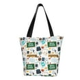 thumbnail image 1 of Lsque Back To School A Pattern Beach Tote,Shoulder Handbag,Spacious Tote Bag,Lightweight Travel Bag,Versatile Shopping Bag, 1 of 6