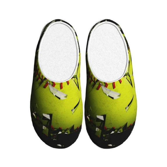Lsque Ball Pattern Womens Comfort Cotton on Scuff With Memory Foam and Anti-skid Sole Slipper-37/38