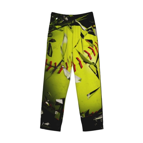 Lsque Ball Print Men's Pajama Pants, Lounge Pant - Comfortable Home Wear,Elastic Waistband, Stylish Design-Large
