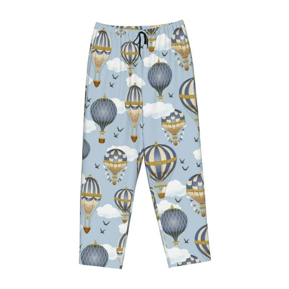 Lsque Balloon Vintage Print Women's Pajama Pants, Lounge Pant - Comfortable Home Wear,Elastic Waistband, Stylish Design-Large