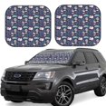 thumbnail image 1 of Lsque Bamboo Panda 2 PCS Windshield Sun Shade | CarFoldable Window Covers | Car Accessories Reflect UV for Universal Cars SUV Truck | Small, 1 of 7