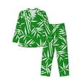 thumbnail image 1 of Lsque Bamboo Pattern Long Sleeve Pajama Set for Men - Soft 2-Piece Sleepwear and Loungewear Set with Pockets, Comfy Nightwear-XX-Large, 1 of 7