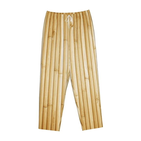 Lsque Bamboo Wall Print Women's Pajama Pants, Lounge Pant - Comfortable Home Wear,Elastic Waistband, Stylish Design-Small