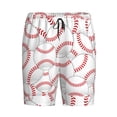 thumbnail image 1 of Lsque Baseballs Mens Sleep Pajama Shorts,Short Pajama Pants, Cotton Ultra-Soft Knit-Large, 1 of 9