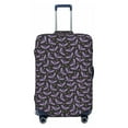 thumbnail image 1 of Lsque Bat Purple Printed Luggage Cover, Travel Luggage Protector,Scratch and Dirt Resistant, Fits 18-32 Inch Luggage - Medium, 1 of 9