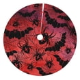 thumbnail image 1 of Lsque Bats And Spiders Print Christmas Tree Skirt, Tree Skirt with Ties or Velcro, Perfect for Holiday Decorations, Halloween, and New Year-36", 1 of 7