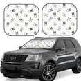 thumbnail image 1 of Lsque Bbaseball Dog 2 PCS Windshield Sun Shade | CarFoldable Window Covers | Car Accessories Reflect UV for Universal Cars SUV Truck | Small, 1 of 7