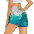 thumbnail image 1 of Lsque Beach Printed Women's Running Shorts with Liner Pockets,Elastic Quick Dry Workout Athletic Gym Yoga Shorts,Womens High Waist Shorts-Medium, 1 of 9