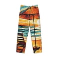 thumbnail image 1 of Lsque Beach Umbrella Sunset Print Men's Pajama Pants, Lounge Pant - Comfortable Home Wear,Elastic Waistband, Stylish Design-XX-Large, 1 of 9
