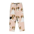thumbnail image 1 of Lsque Beagle Dog On Brown Print Women's Pajama Pants, Lounge Pant - Comfortable Home Wear,Elastic Waistband, Stylish Design-X-Large, 1 of 9