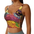 thumbnail image 1 of Lsque Beautiful African Woman Printed Women'S Sports Bra, Compression, Moisture Wicking, High-Impact Sports Bra For Women,Supportive sports bra-Small, 1 of 9